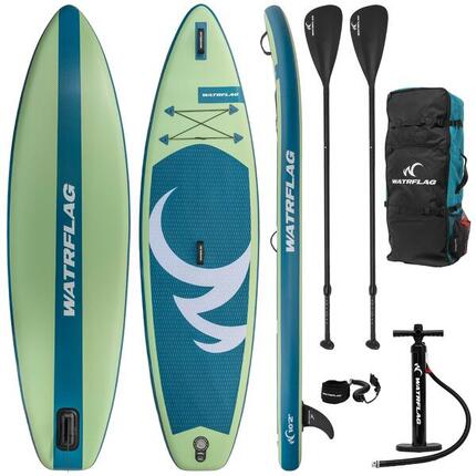 Planche de SUP - WATRFLAG Spinner Green 10'2" ALLROUND + pagaie supplémentaire