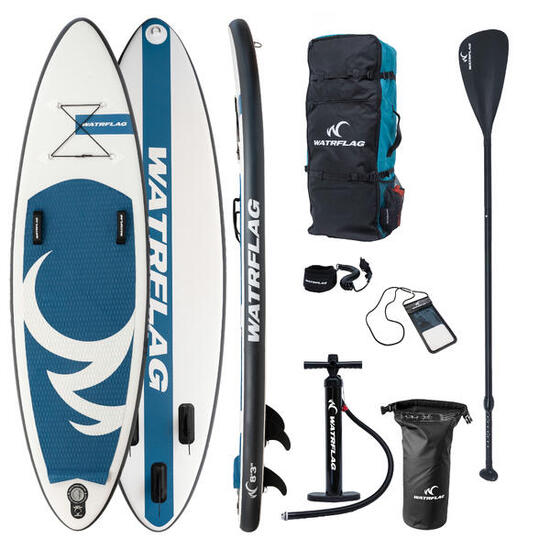 Opblaasbaar SUP-SURF-BODY Board Wave Rider 8'3" - 251 cm Complete SET + Bag Pack