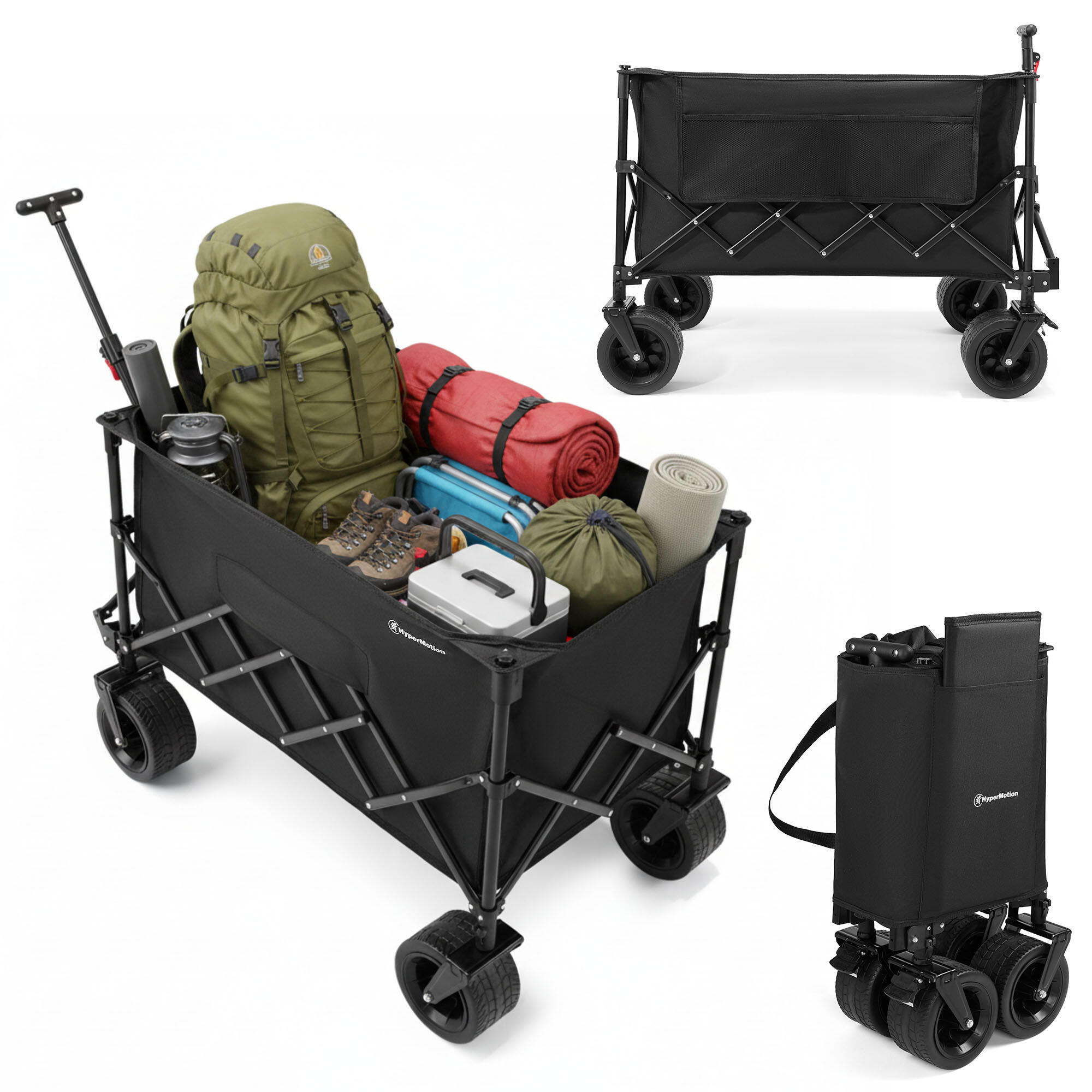 Składany wózek transportowy XL 200L – maks. 80 kg
