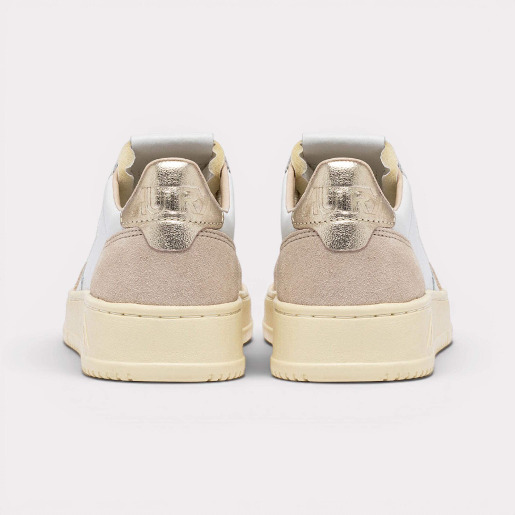 Scarpe Medalist Leather Suede Low White Beige 3/6