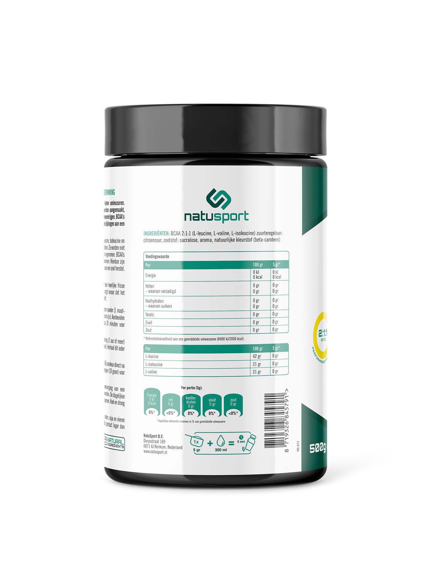 BCAA Poeder - Leucine, Isoleucine & Valine - Lemon & Citrus - 500g 3/3
