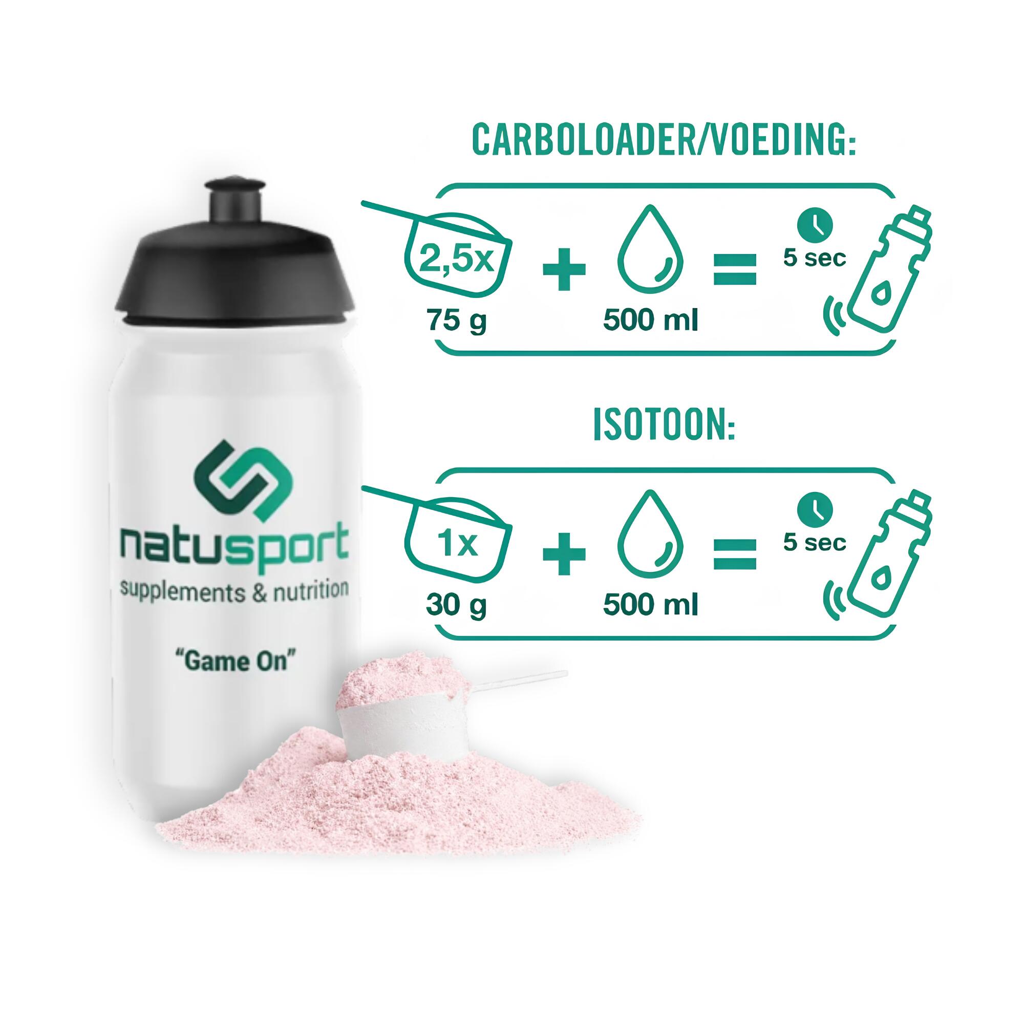 Carboloader - 1:0,8 glucose/fructose verhouding - Aardbei - 1,5kg pot 4/4