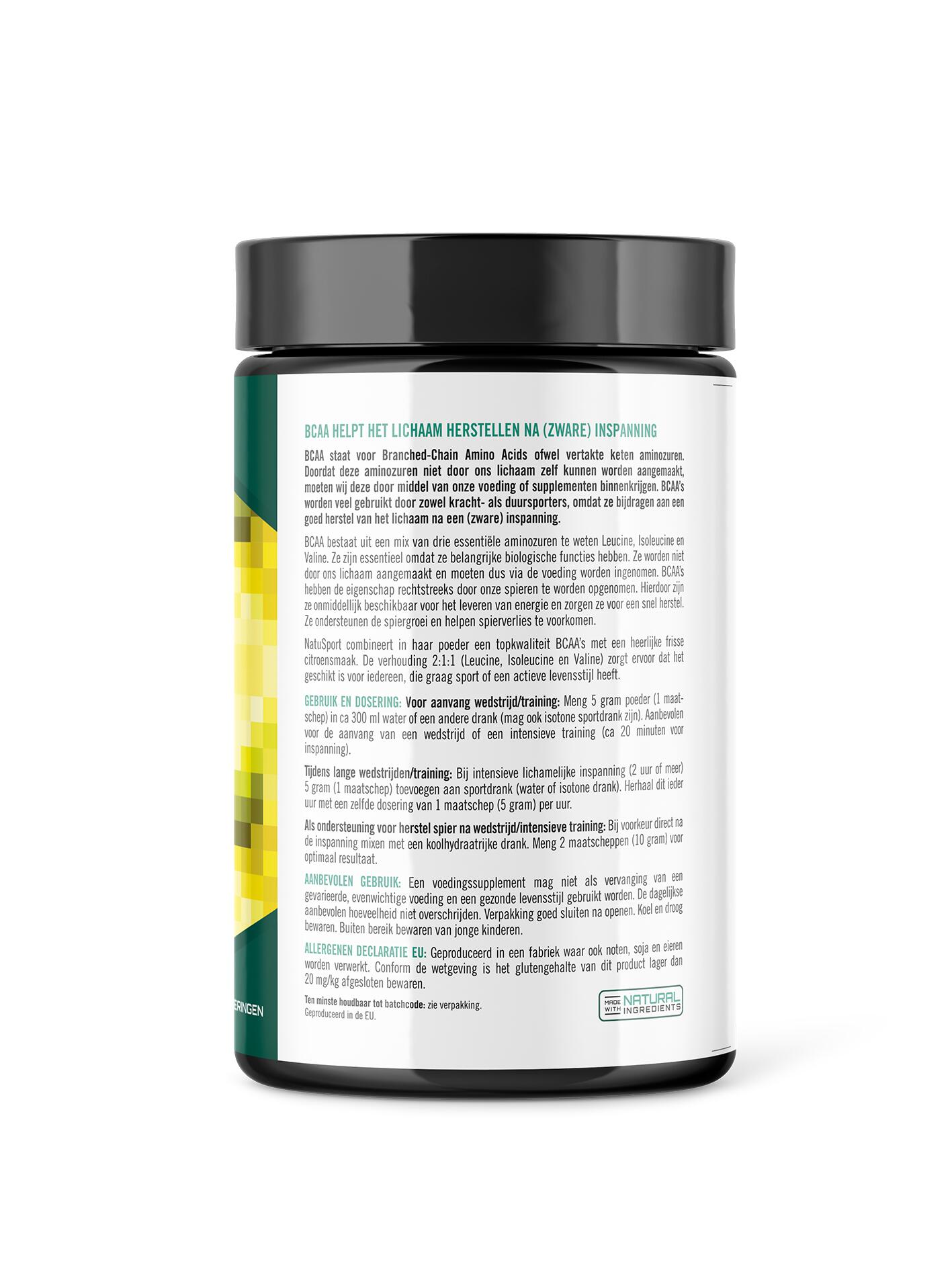 BCAA Poeder - Leucine, Isoleucine & Valine - Lemon & Citrus - 500g 2/3