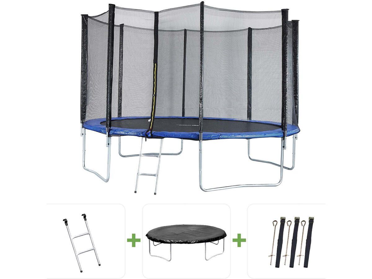 Trampoline Joycy - Ø 4,27 m - Avec Filet + échelle + couverture + kit d'ancrag 1/5