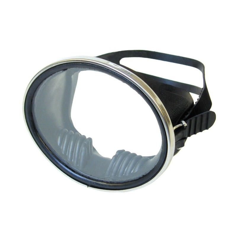 Masque de plongée junior 1Dive silicone noir jaune Beuchat 2/5