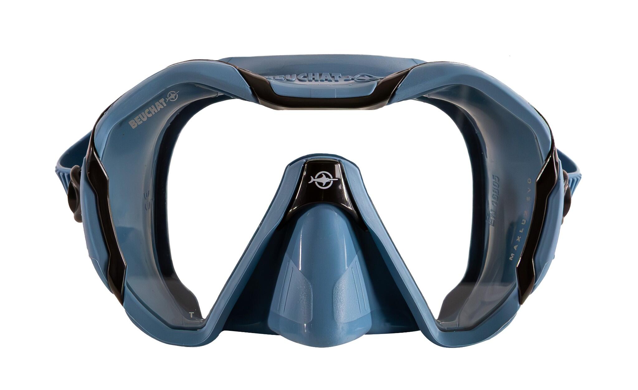 Masque de plongée, apnée et snorkeling Maxlux Evo spring blue Beuchat 3/4