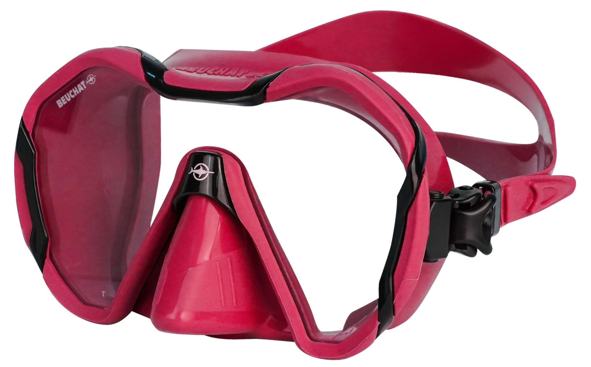 Masque de plongée, apnée et snorkeling Maxlux Evo magenta noir Beuchat 2/4