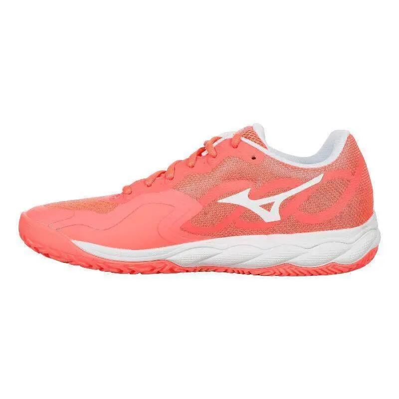 Zapatillas Mizuno Wave Enforce Court Clay Coral Blanco Mujer 4/5