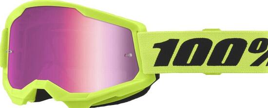 Masque 100% Strata 2 Neon Yellow/Verre Mirror Pink