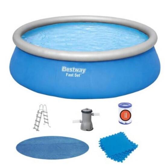 Piscina Desmontable Autoportante Bestway Fast Set Ø457x122 cm Depuradora de Car