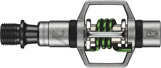 EGG BEATER 2 Pedalen Zilver Staal / Groene Veer