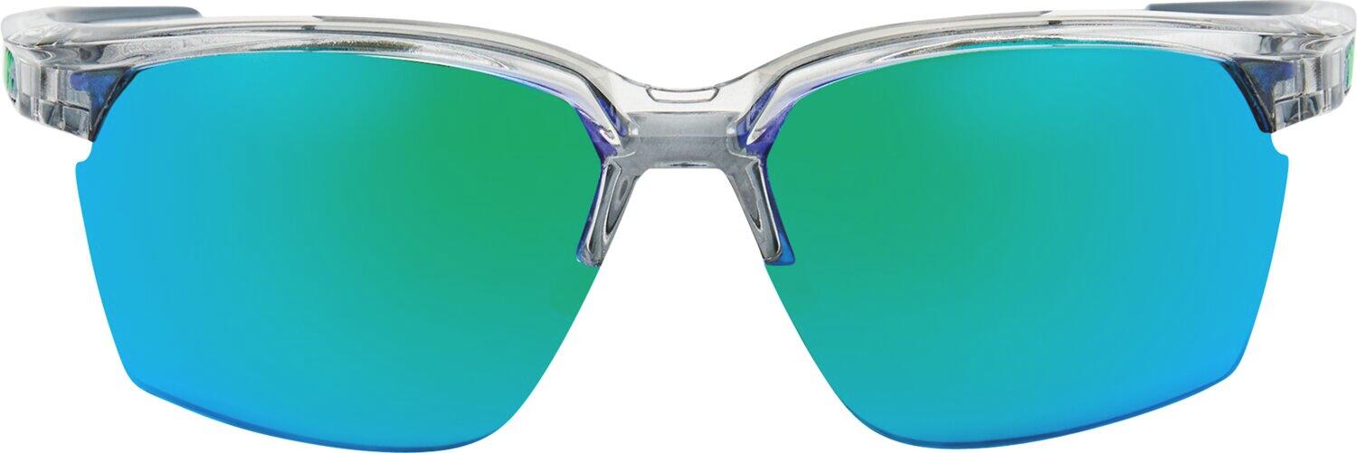 Lunettes solaires 100% SPORTCOUPE Polished Translucent Crystal Grey Green 2/5