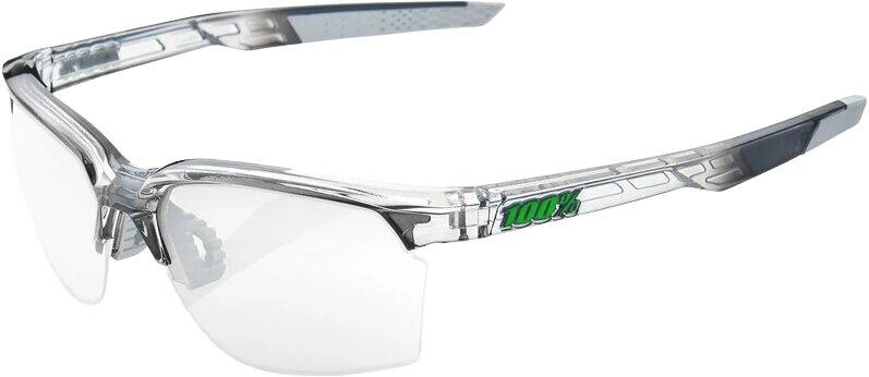 Lunettes solaires 100% SPORTCOUPE Polished Translucent Crystal Grey Green 5/5