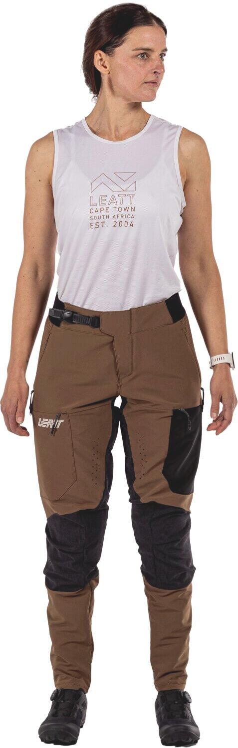 Pantalon VTT long élastique et ventilé Enduro 4.0 Marron Femme 3/6