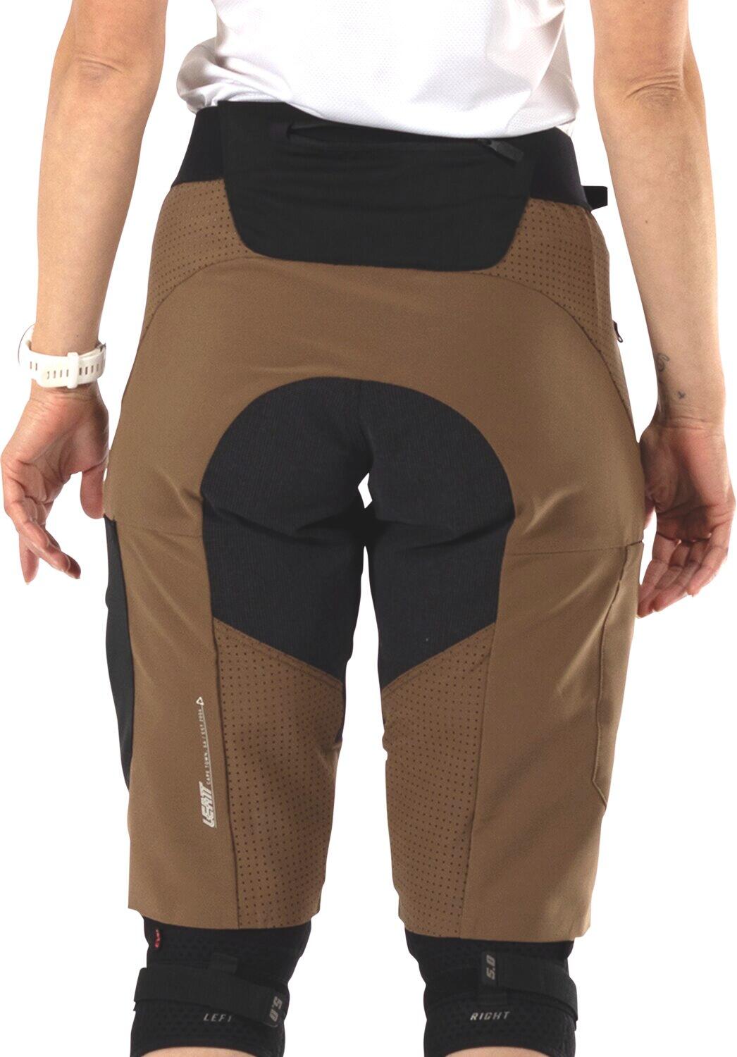 Comfortabele en duurzame Enduro 3.0 korte MTB-broek Bruin Dames 4/7