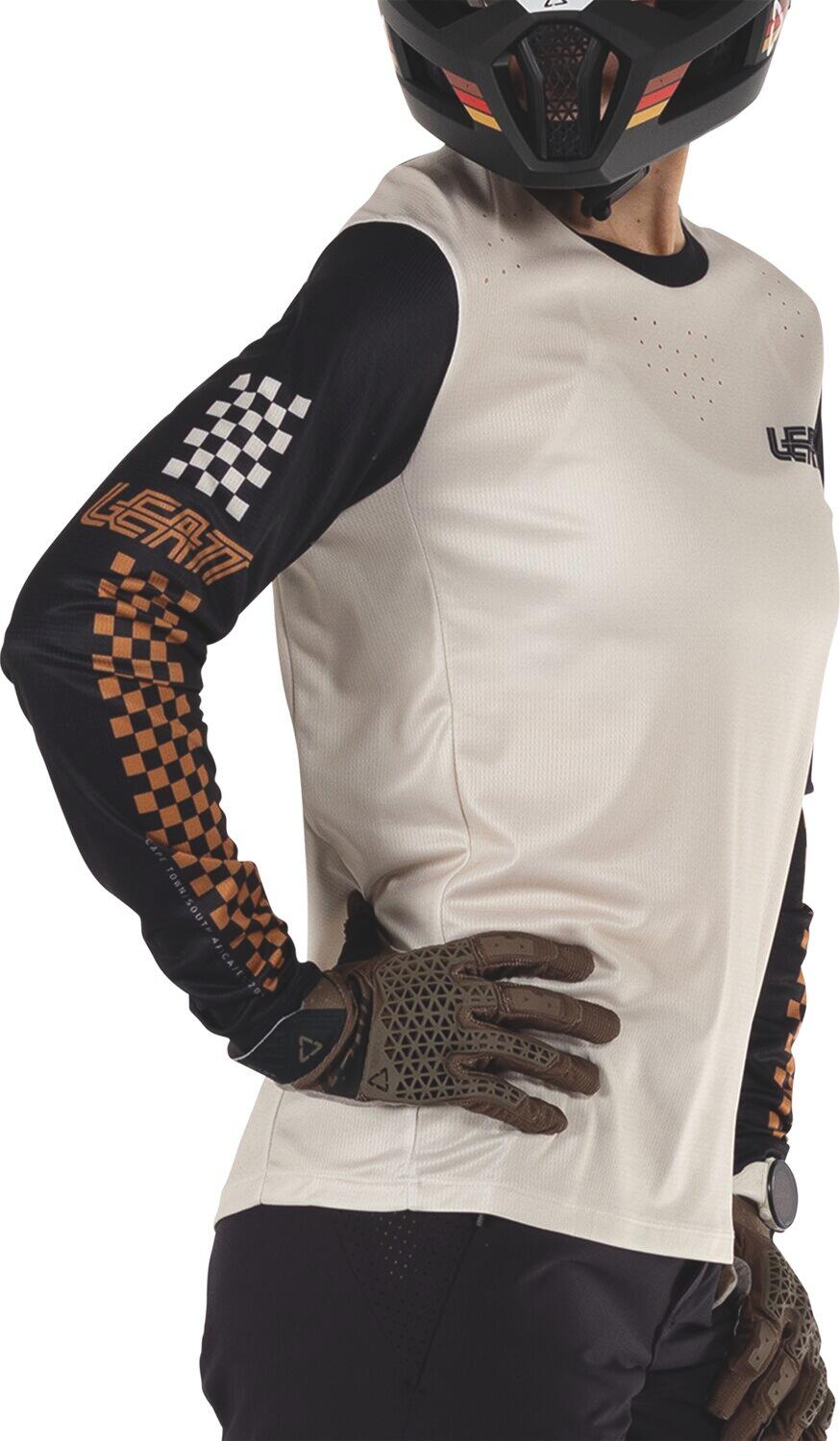 Chemise élastique manches longues VTT Enduro 4.0 Blanc Femme 5/6