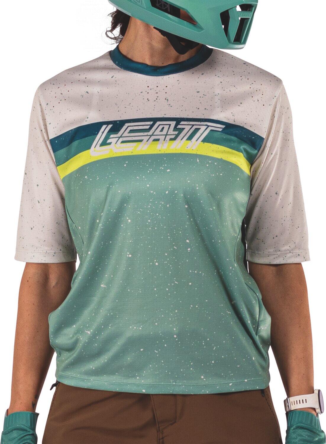MTB Enduro 3.0 elastisch shirt met driekwart mouwen Groen Dames 3/7