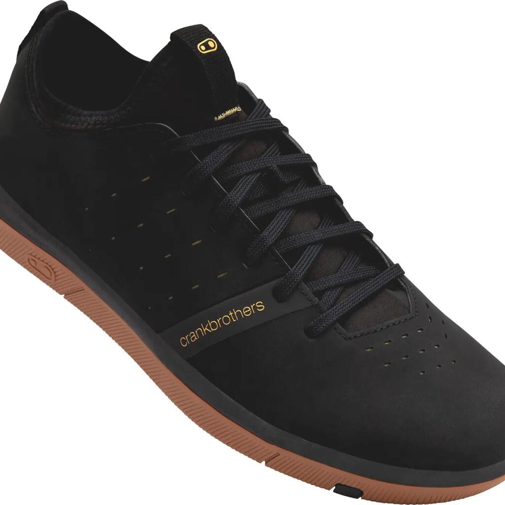 STAMP STREET LACE shoes - black/gold / brown sole