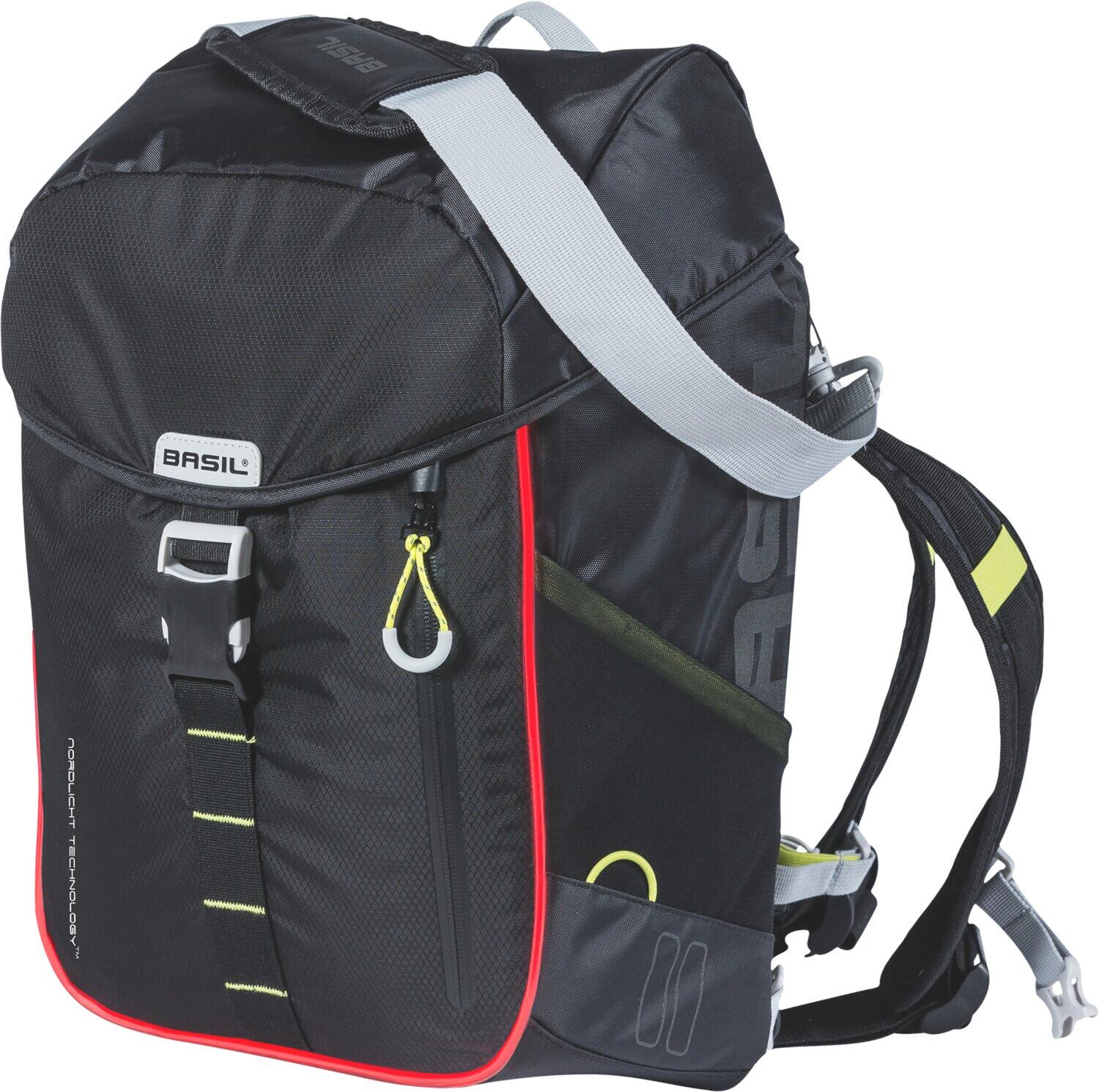 Fietsrugzak met LED-strip Basil Miles Nordlicht 17 liter zwart 2/6