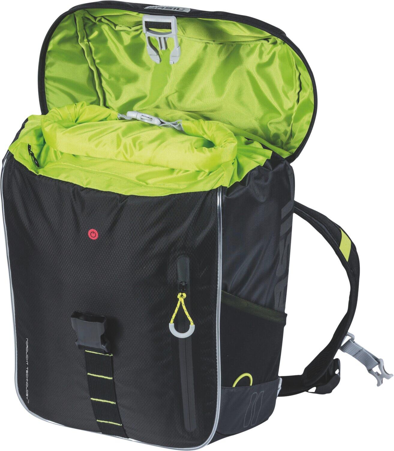 Fietsrugzak met LED-strip Basil Miles Nordlicht 17 liter zwart 4/6