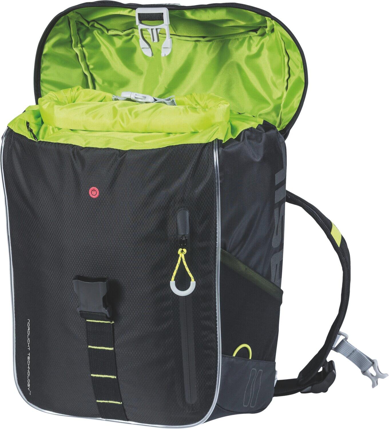 Fietsrugzak met LED-strip Basil Miles Nordlicht 17 liter zwart 3/6