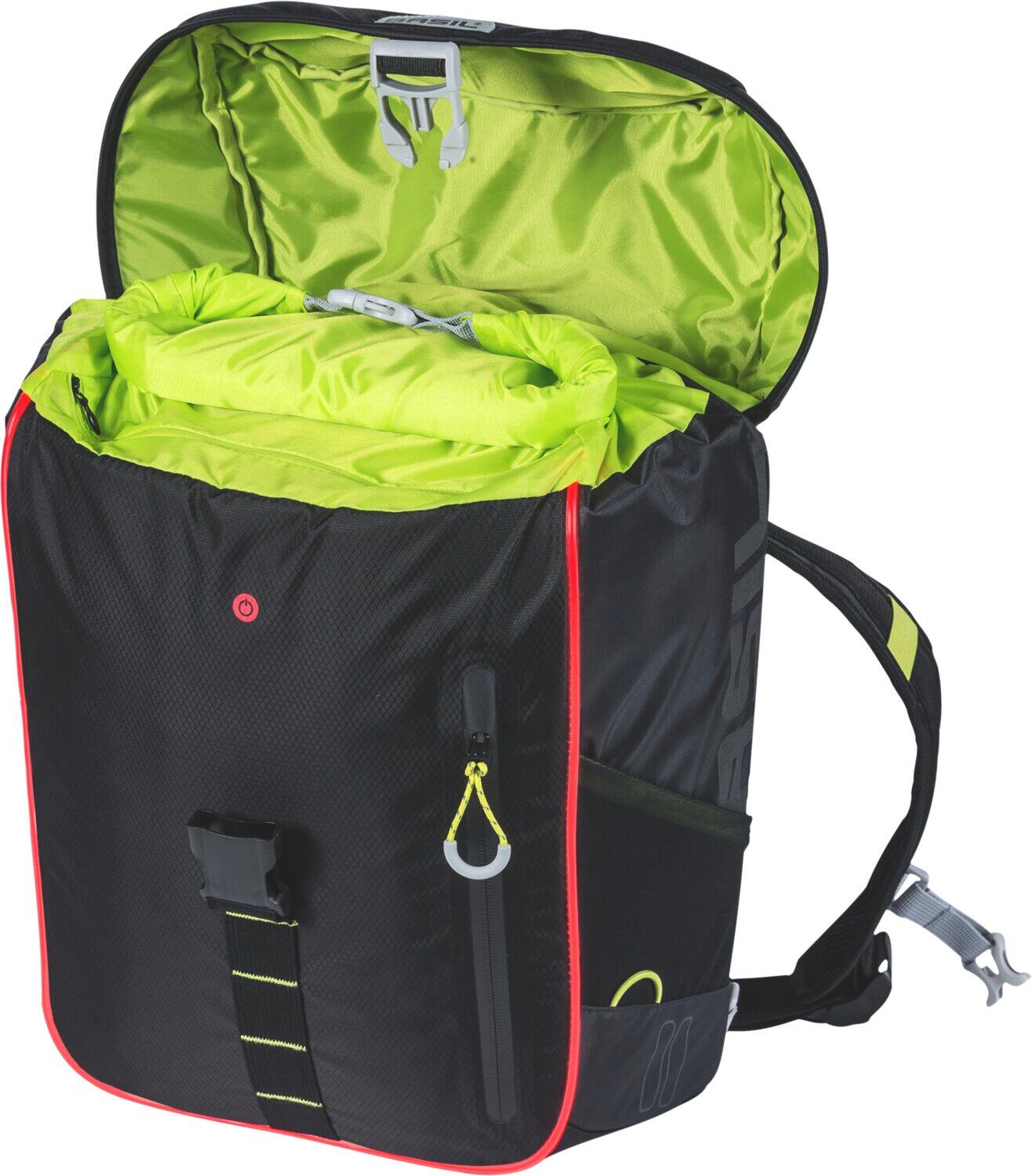 Fietsrugzak met LED-strip Basil Miles Nordlicht 17 liter zwart 5/6