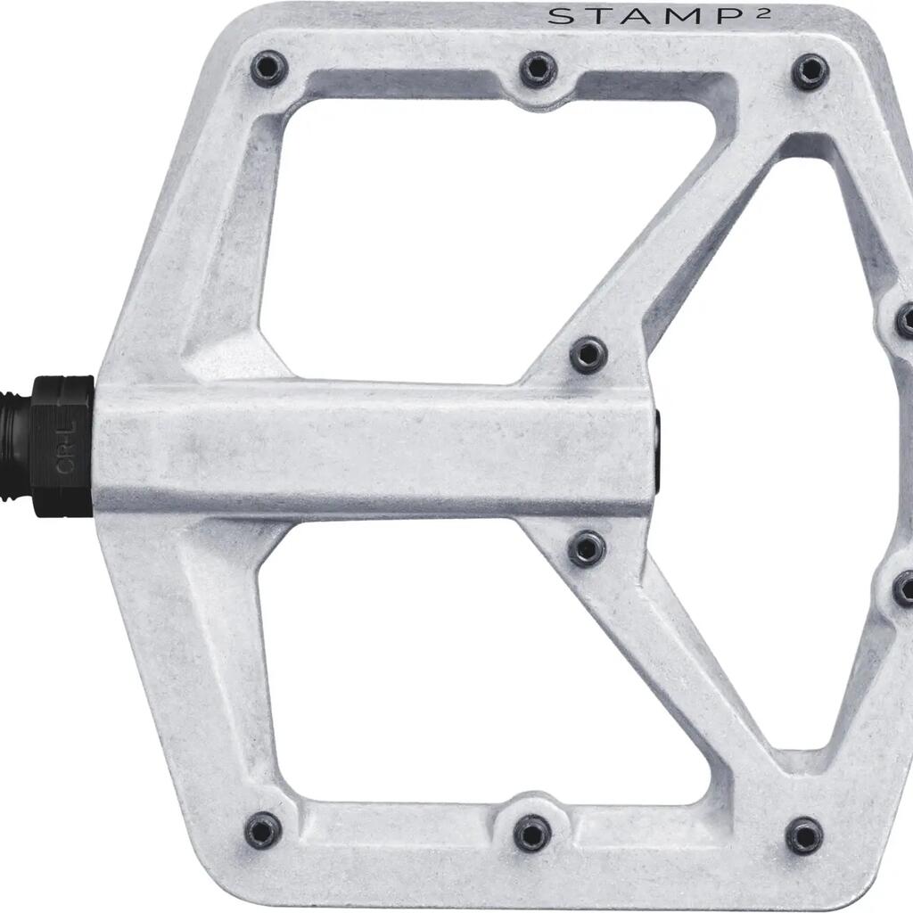 Pedal Stamp 2 large raw silver alu