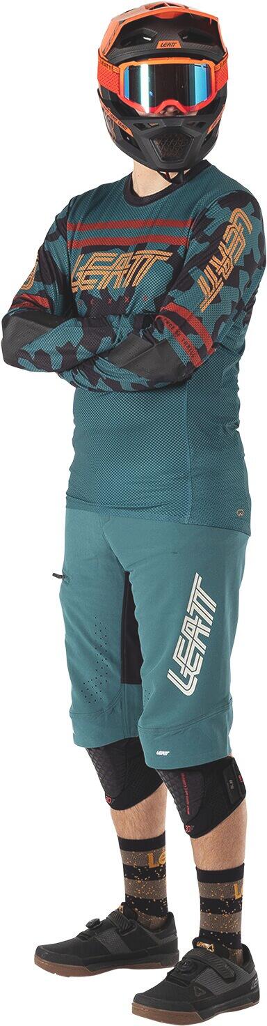 Camisola de manga comprida Leatt Gravity 4.0 Teal Green 3/8