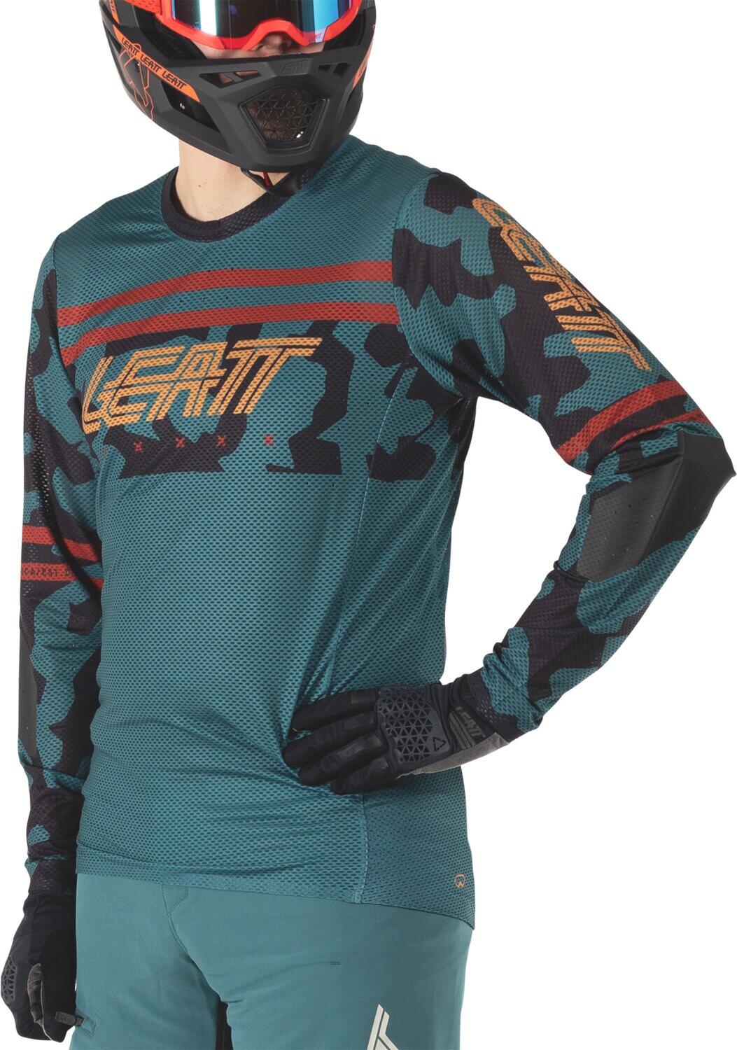 Camisola de manga comprida Leatt Gravity 4.0 Teal Green 5/8