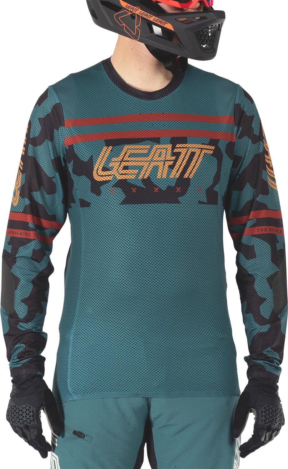 Camisola de manga comprida Leatt Gravity 4.0 Teal Green 4/8