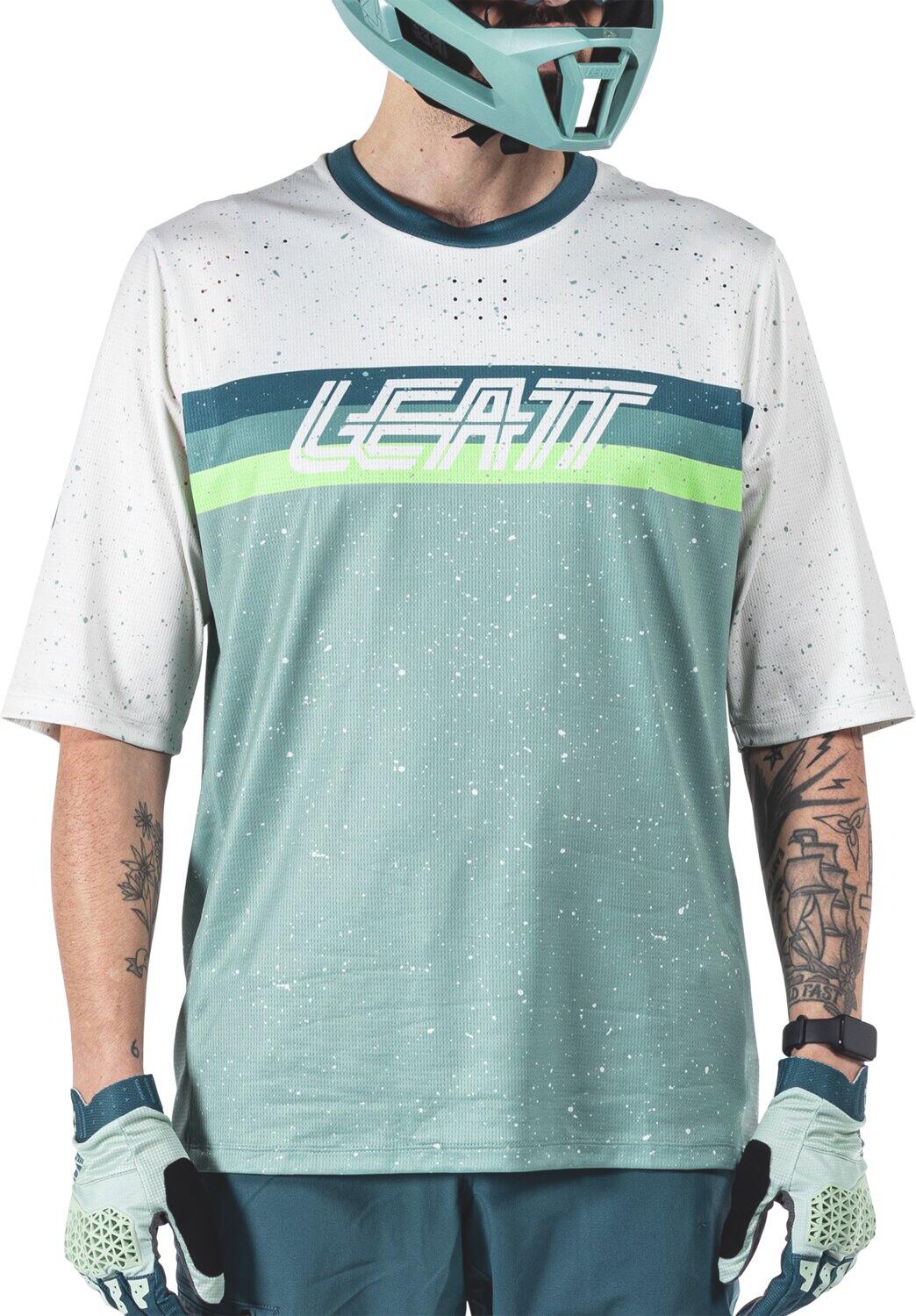 MTB Enduro 3.0 elastisch shirt met driekwart mouwen Groen Heren 3/7