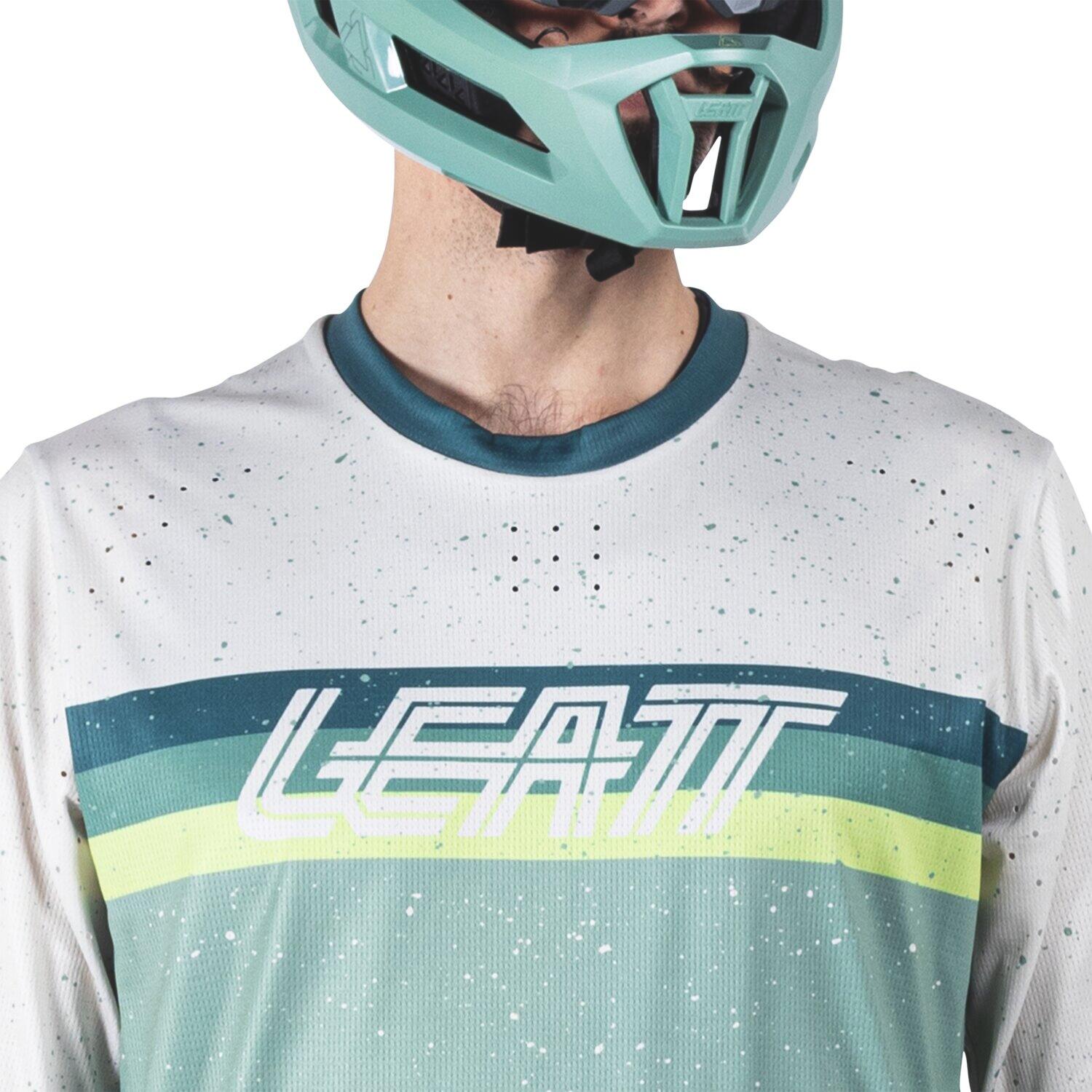 MTB Enduro 3.0 elastisch shirt met driekwart mouwen Groen Heren 5/7