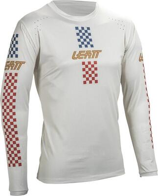 Mtb enduro 4.0 elastisch shirt met lange mouwen lichtblauw heren