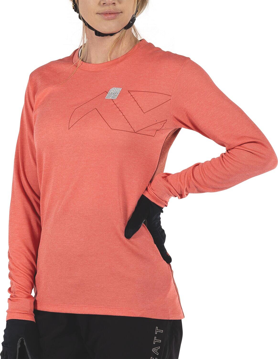 Maillot VTT Trail 3.0 manches longues en tissu léger Ice-Yarn Orange Femme 5/6