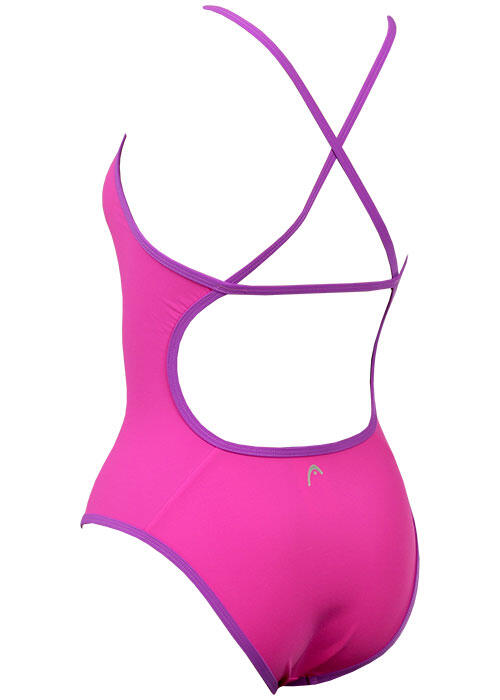 HEAD Girls Tropic Cross Back Badeanzug Magenta Größe UK 26 EU 36 3/4