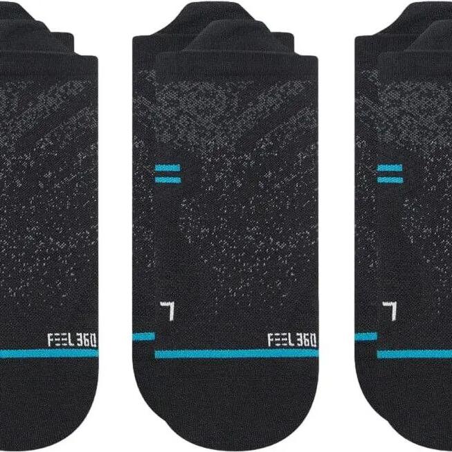 Stance Performance Run Light Tab Socks Black (Pack of 3 Pairs)