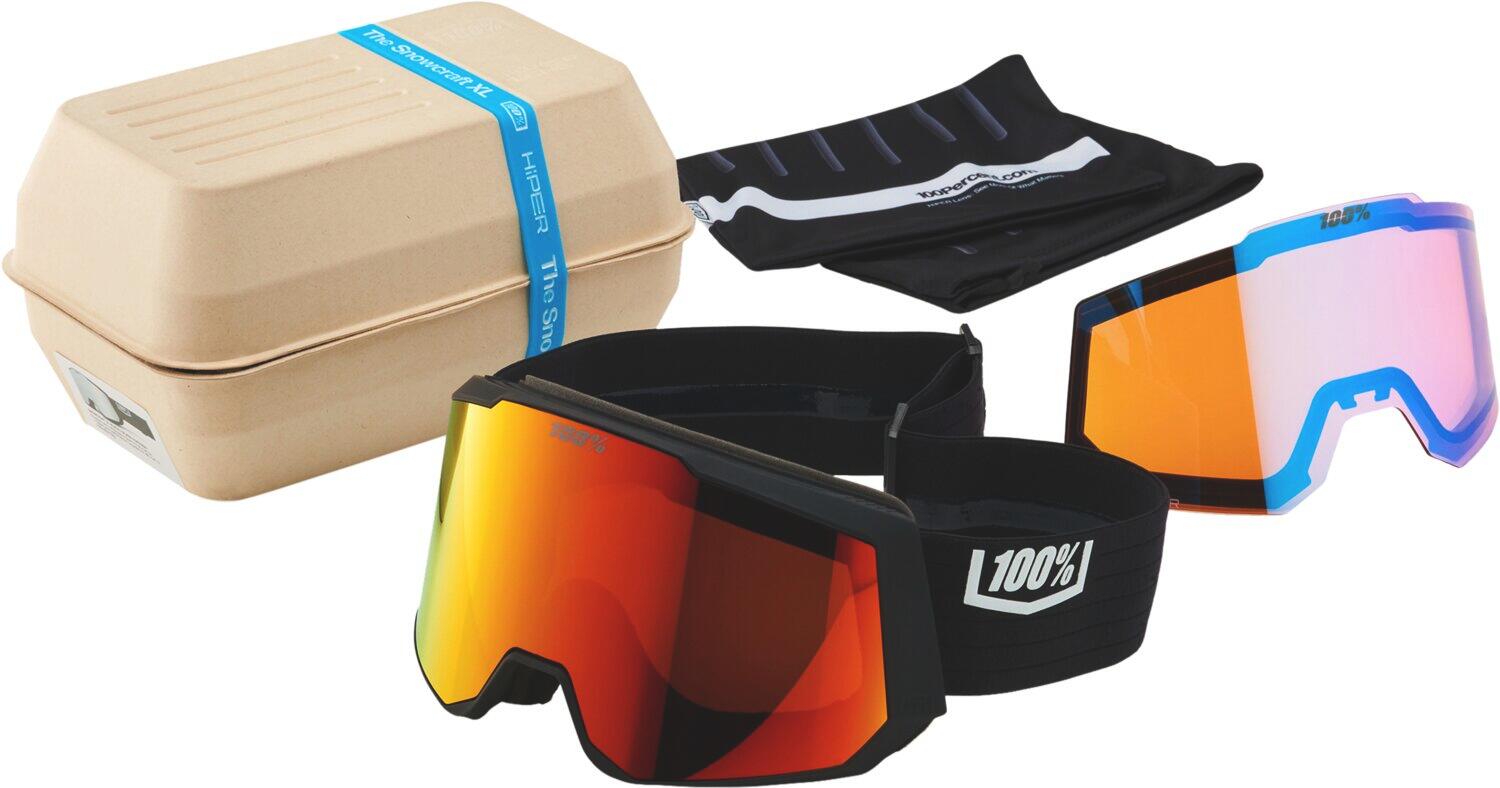 SNOWCRAFT XL HiPER Goggle Black/Red - Mirror Red Lens 4/4