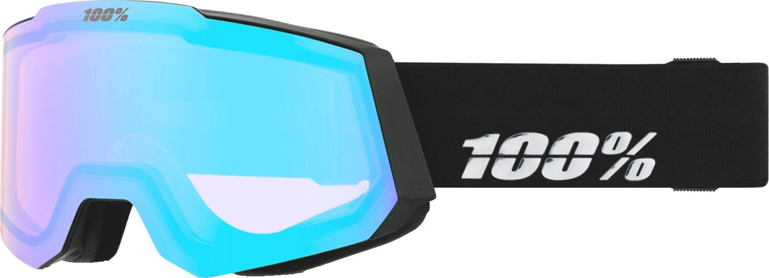 Masque SKI 100% SNOWCRAFT HIPER - BLACK/SILVER ecran MIRROR SILVER 2/4