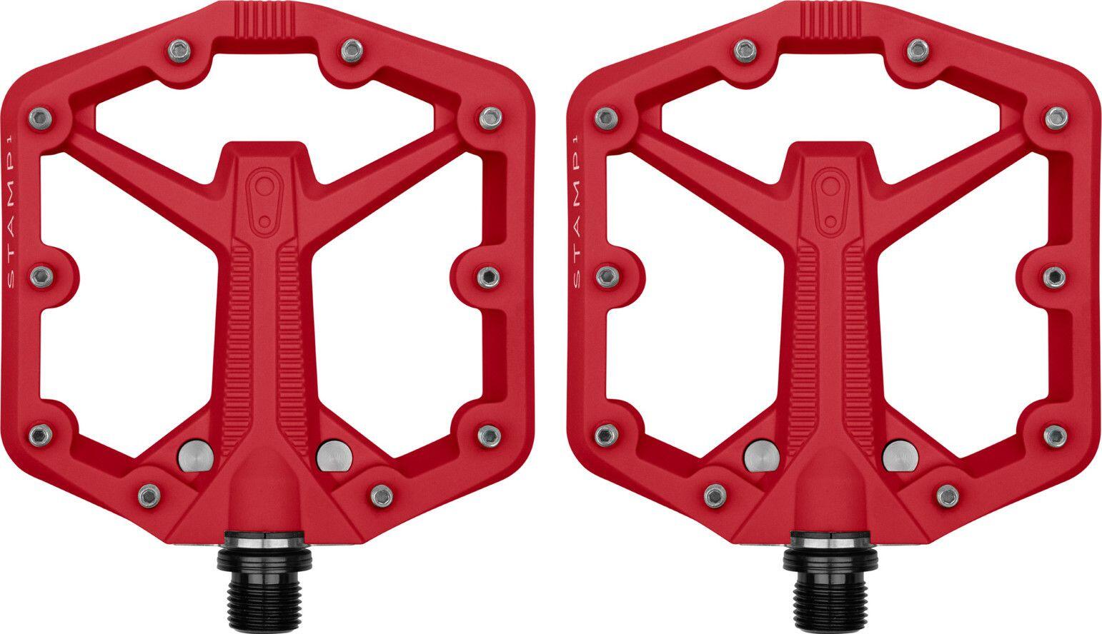 Crankbrothers Stamp 1 Gen 2 - Kleine platte pedalen Rood 1/6