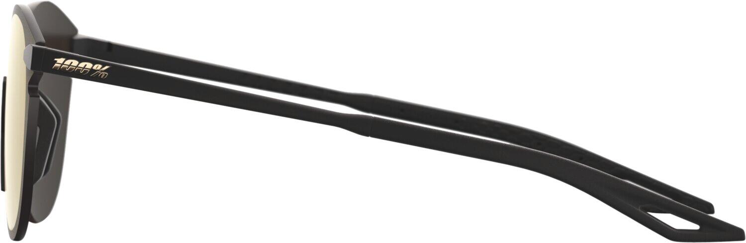 Lunettes Legere Round - Matte Black - HiPER Gold 24K Mirror Lens 3/4