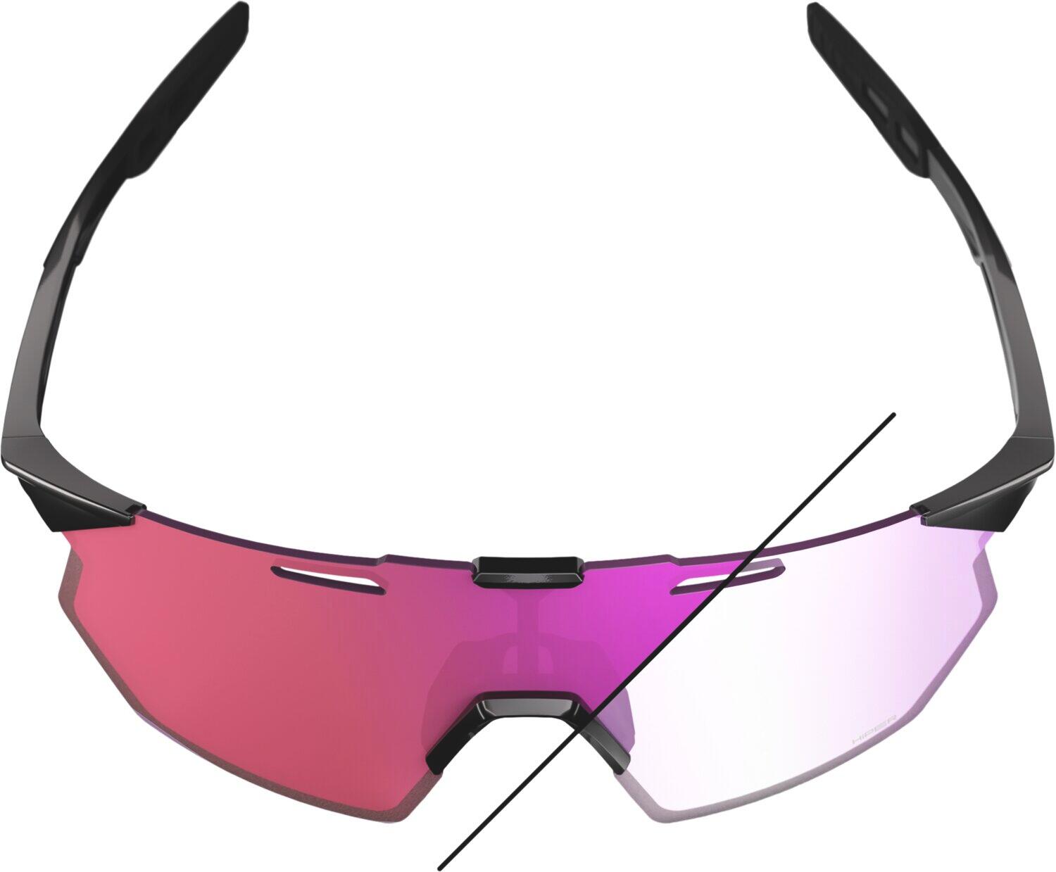 Lunettes Hypercraft SQ - Gloss Black - Purple Mirror Photochromic Lens 4/5