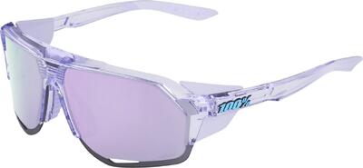100% goggles - norvik - polished translucent - hiper lavender violet mirror lenz