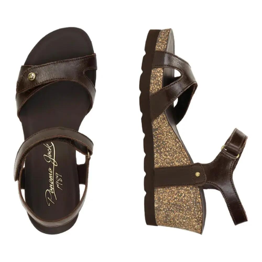 Y Elegante SANDALE semelle compensée FEMME Panama Jack Julia Napa MARRON 4/7