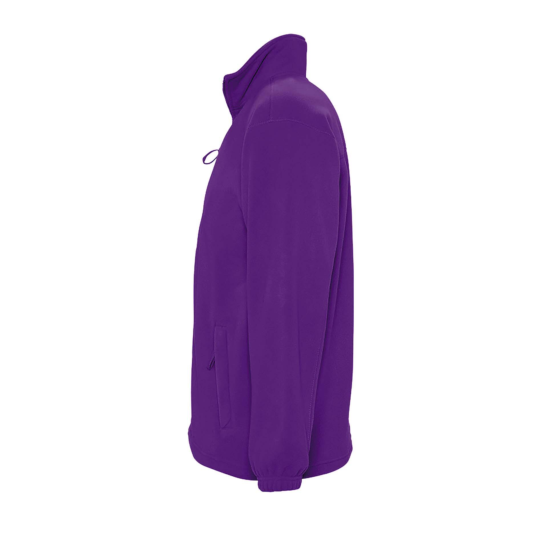 Mens North Full Zip Outdoor Fleece Jacket (Dark Purple) 3/4