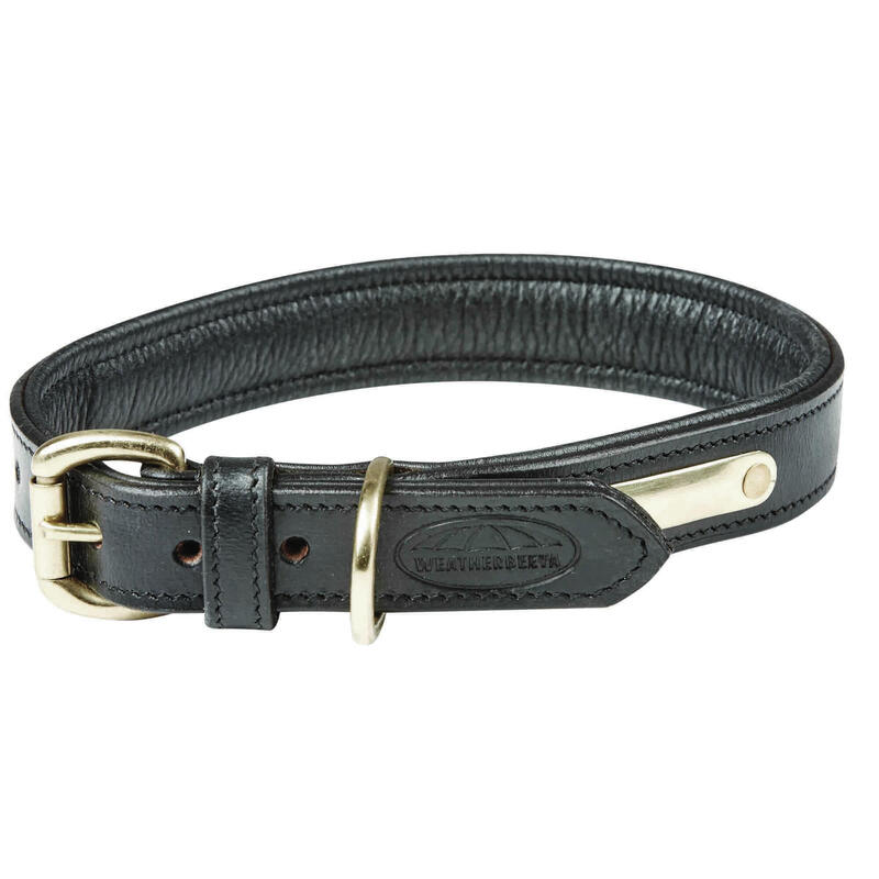 Collier cuir Chien (Noir)