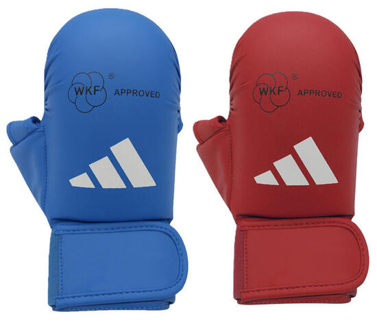 Mitaines karaté wkf avec pouce (couleur : rouge - taille : xl)