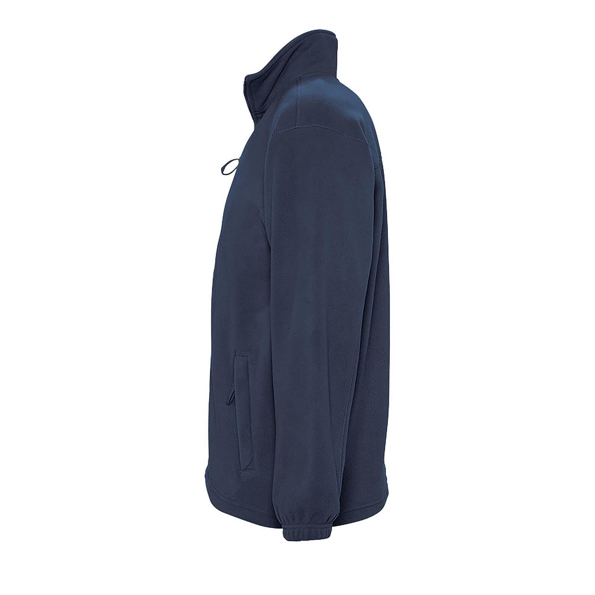 Mens North Full Zip Outdoor Fleece Jacket (Navy) 3/4