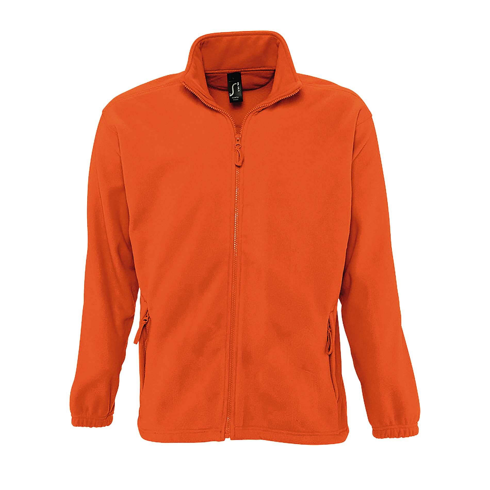 SOL'S Mens North Full Zip Outdoor Fleece Jacket (Neon Orange)