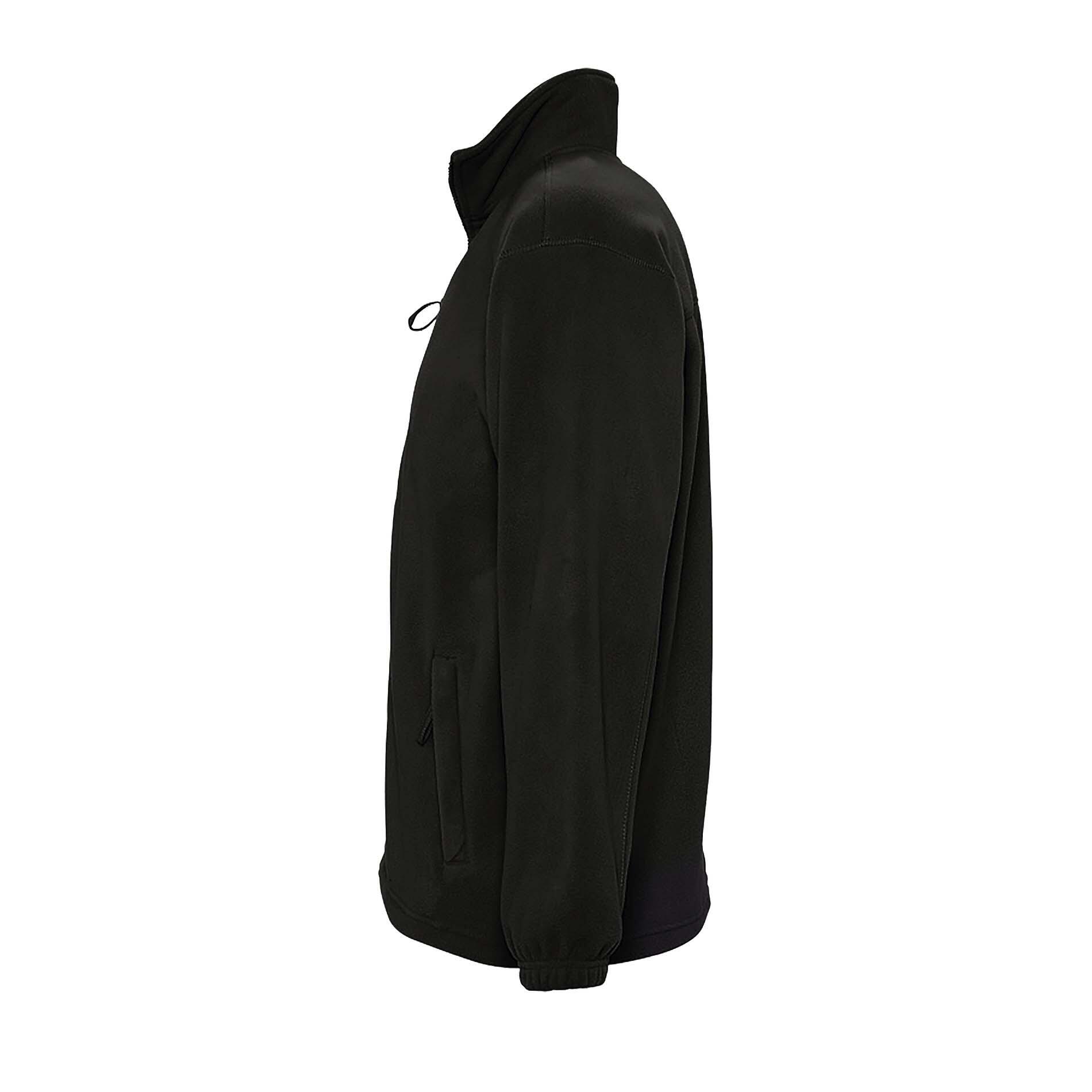 Mens North Full Zip Outdoor Fleece Jacket (Black) 3/4