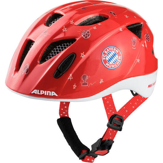 Casco bambino Olympic Sportswear Alpina Ximo FCB 47-51 cm rosso lucido